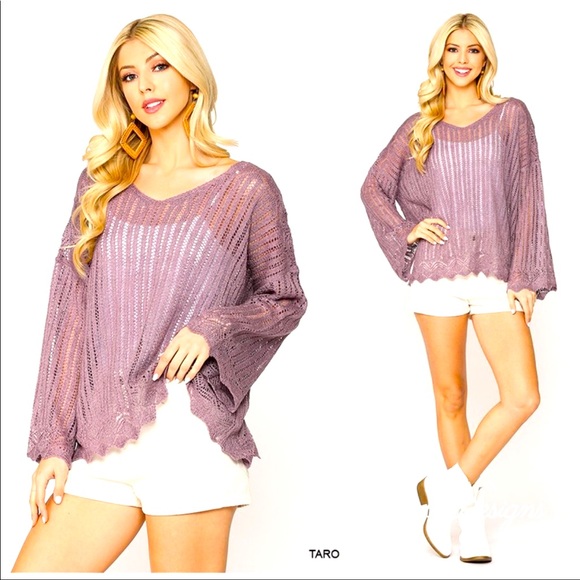 Upscale💜woven sweater-softest lavender gorgeous! - Picture 1 of 5